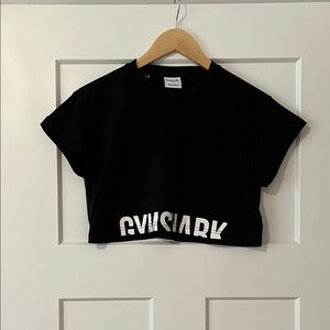 Gymshark Black Short Sleeve Crop Tee